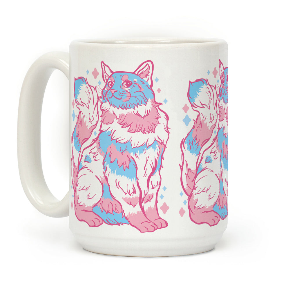 Transgender Pride Cat Coffee Mug