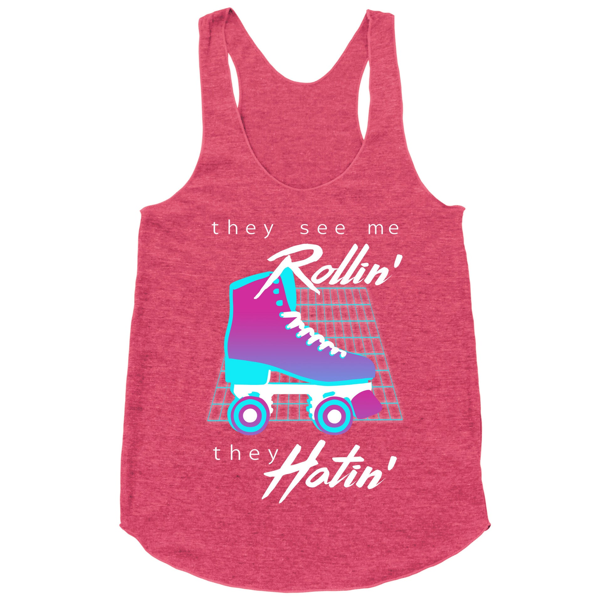 They See Me Rollin' (Synthwave) Racerback Tank