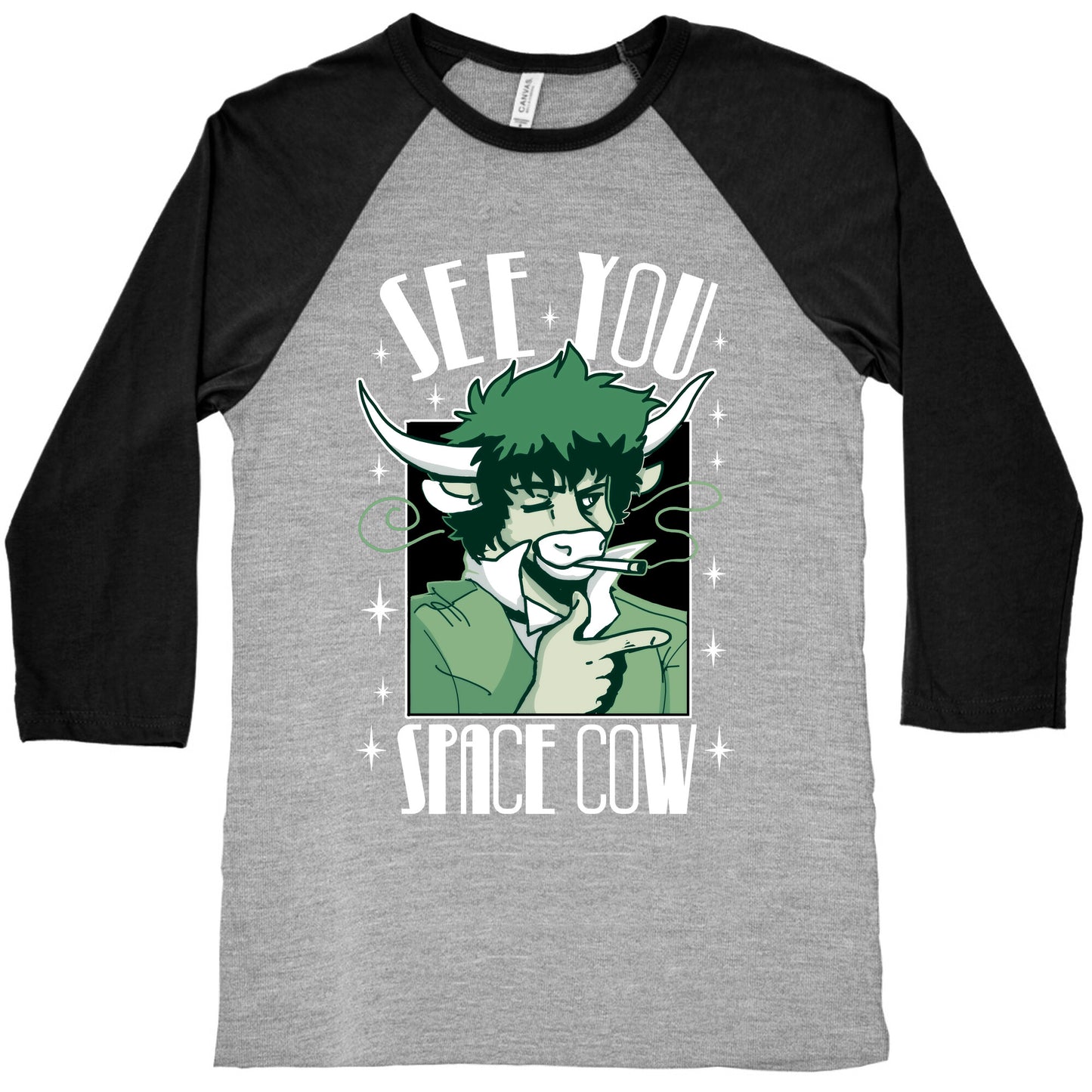 See You Space Cow Baseball Tee