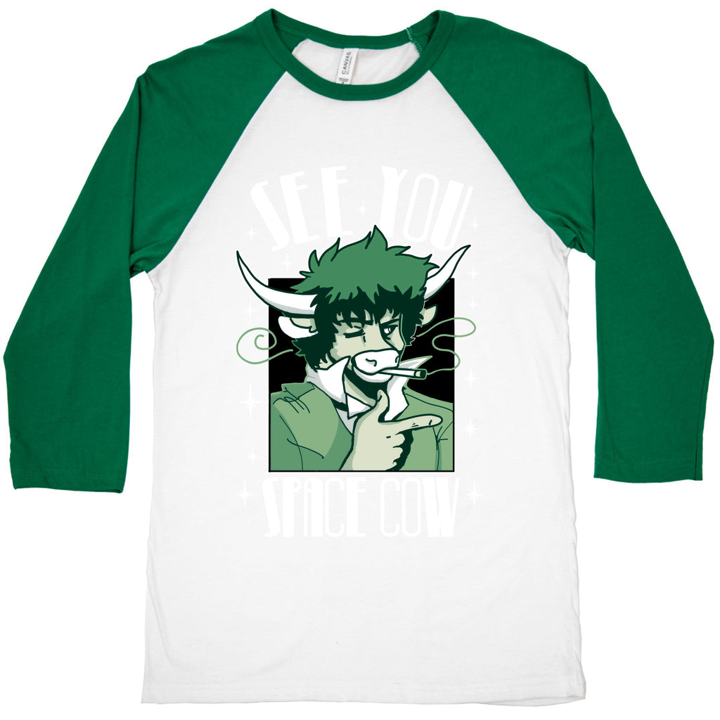 See You Space Cow Baseball Tee