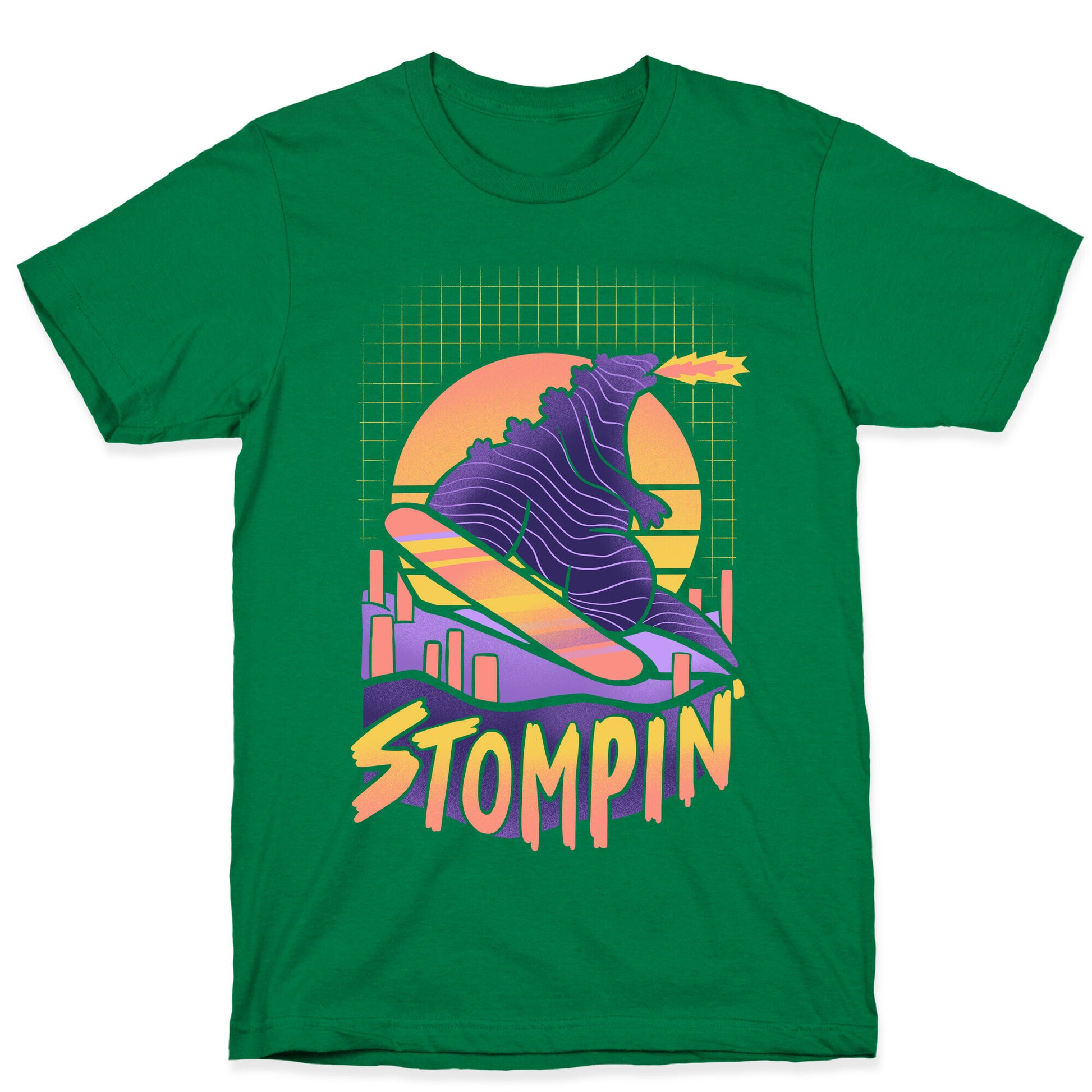Stompin' Snowboarding Godzilla T-Shirt