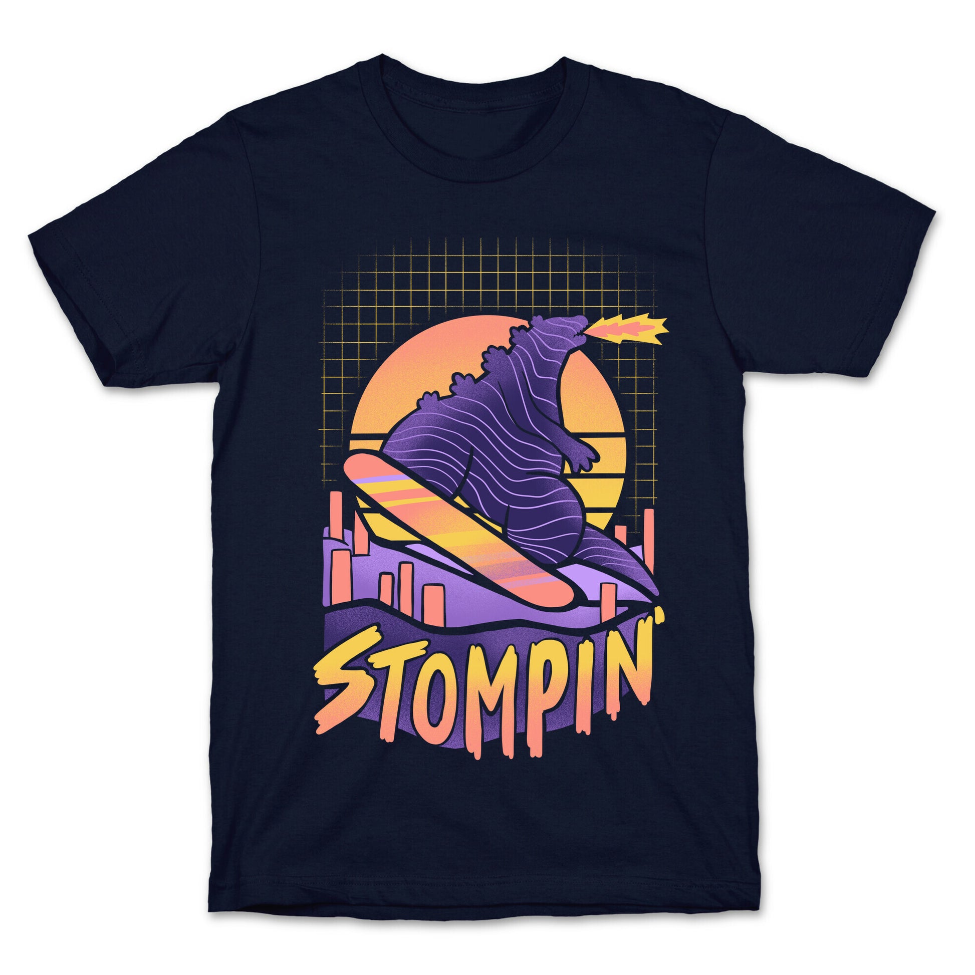 Stompin' Snowboarding Godzilla T-Shirt