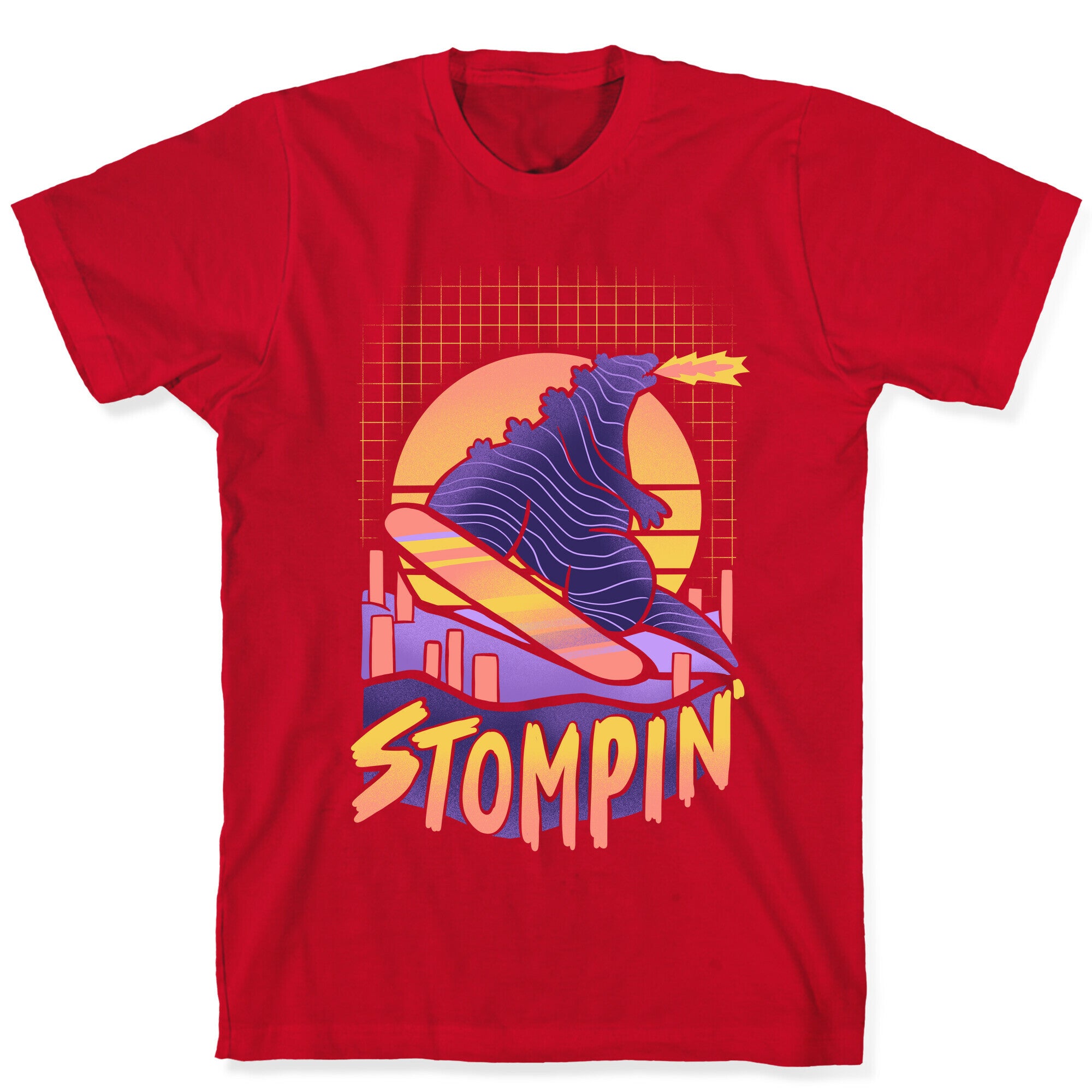 Stompin' Snowboarding Godzilla T-Shirt