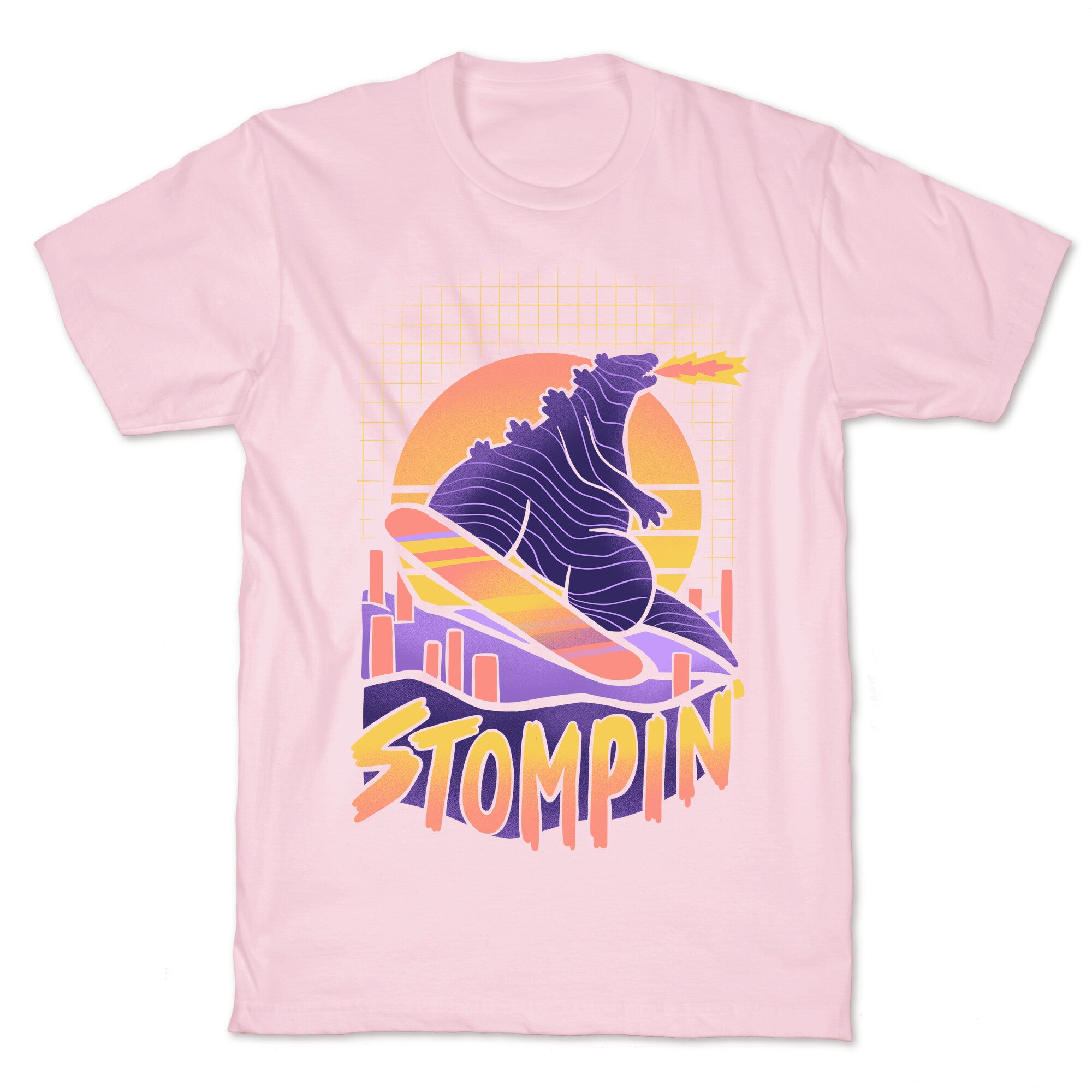 Stompin' Snowboarding Godzilla T-Shirt