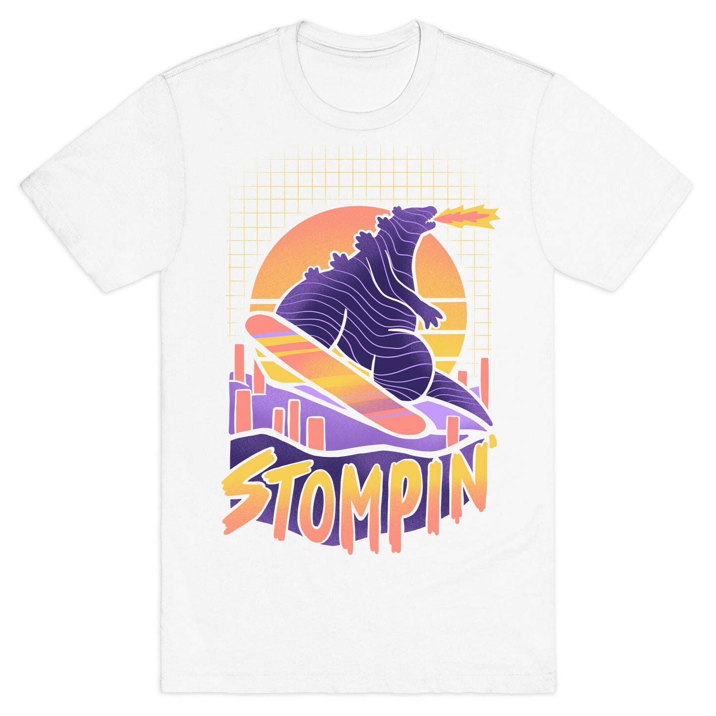 Stompin' Snowboarding Godzilla T-Shirt