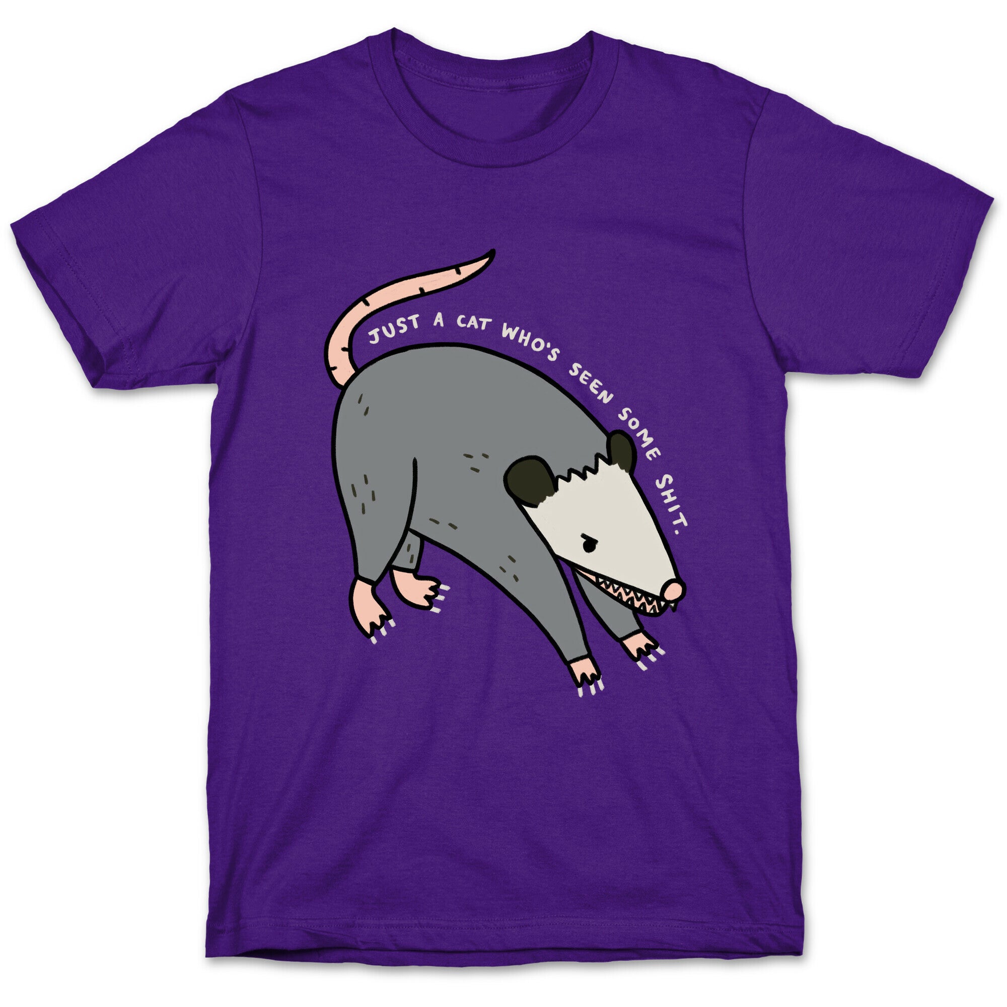 Just A Cat Who's Seen Some Shit Opossum T-Shirt