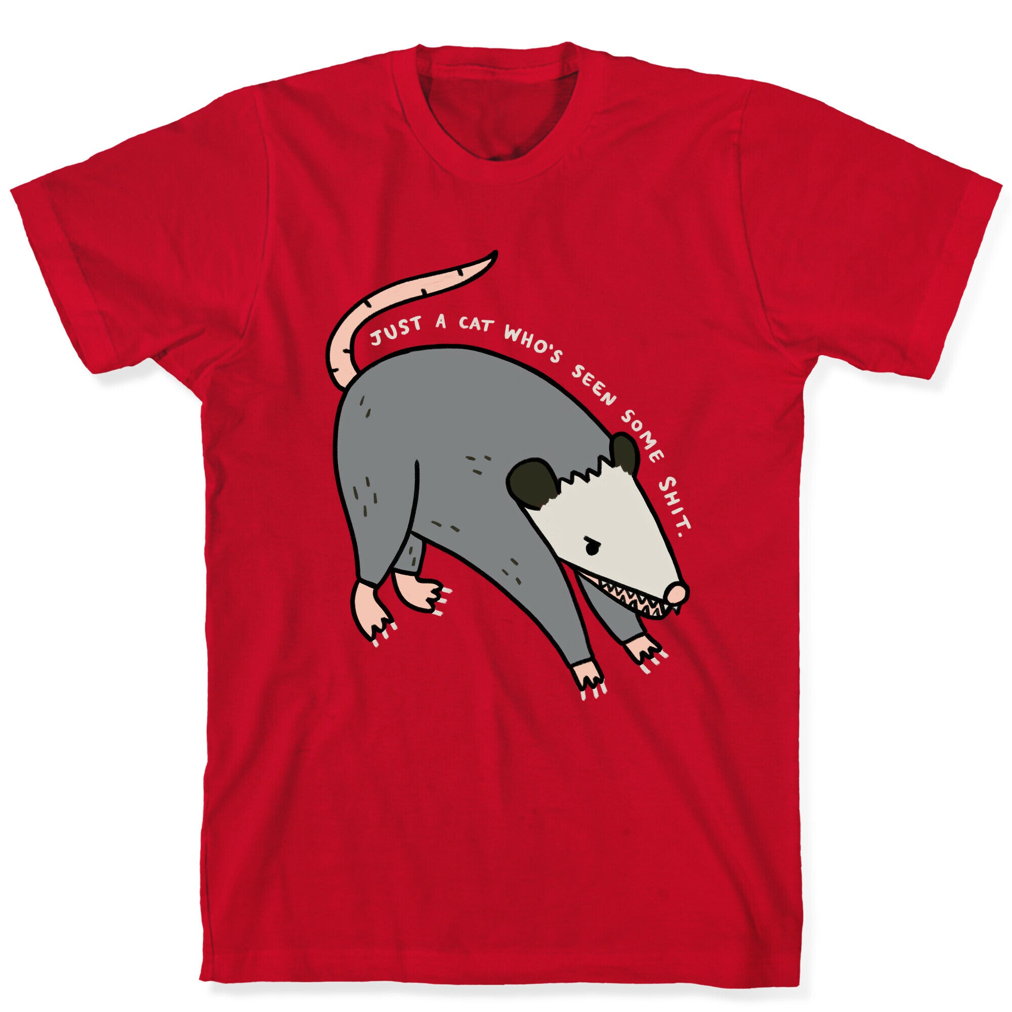 Just A Cat Who's Seen Some Shit Opossum T-Shirt