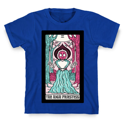 The High Priestess Flatwoods Monster Tarot Card Parody T-Shirt