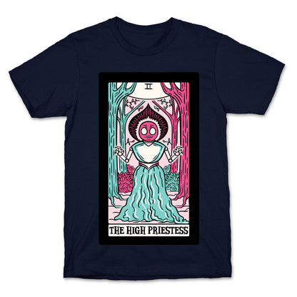 The High Priestess Flatwoods Monster Tarot Card Parody White Print T-Shirt