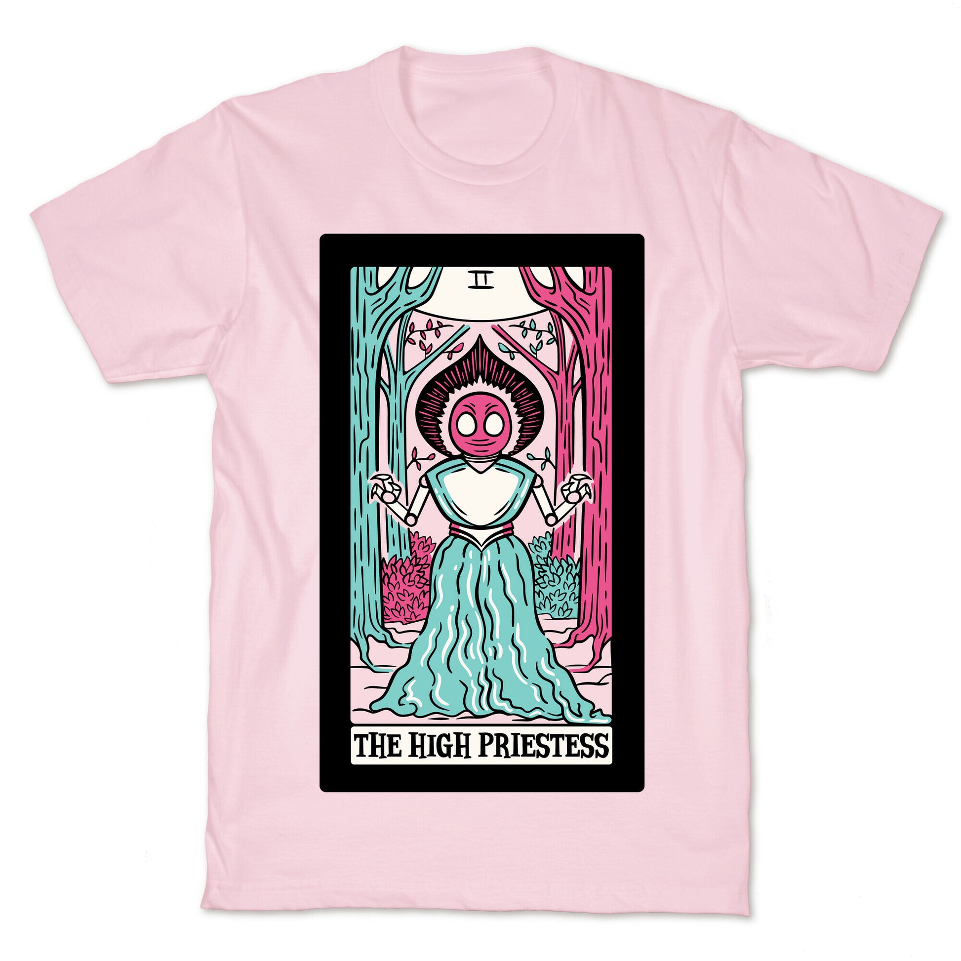 The High Priestess Flatwoods Monster Tarot Card Parody White Print T-Shirt