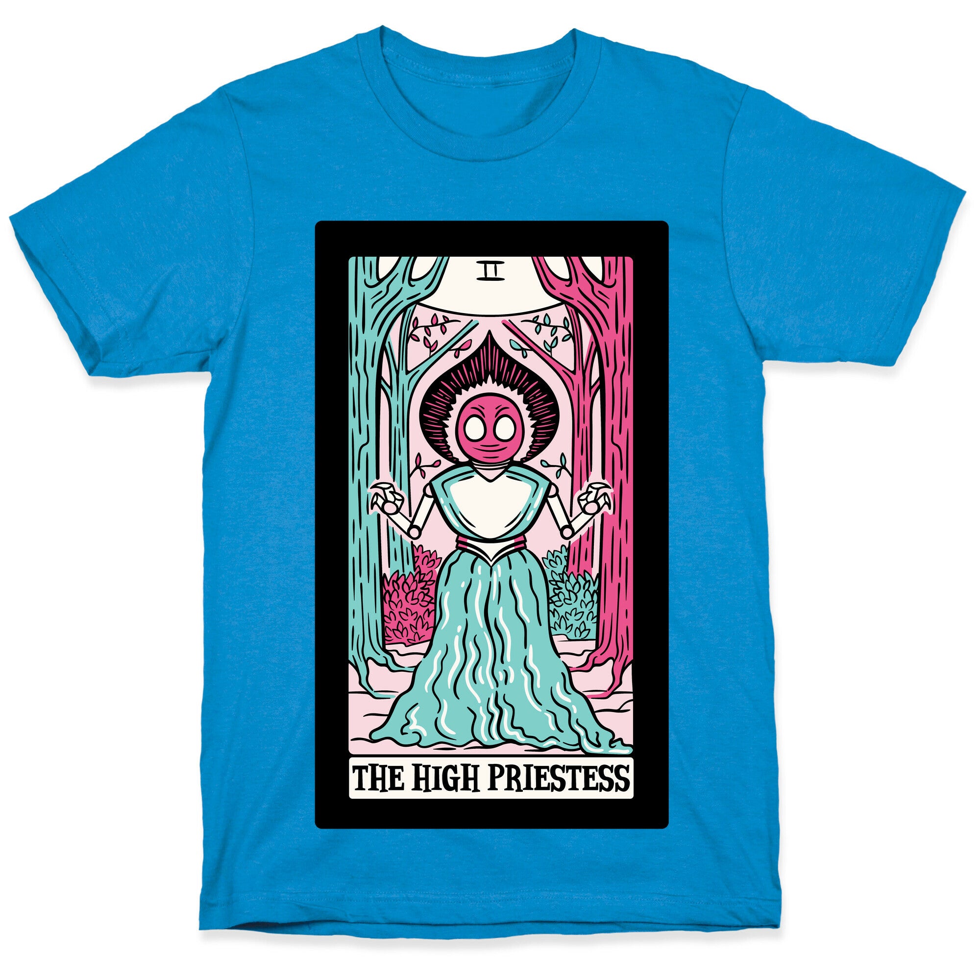 The High Priestess Flatwoods Monster Tarot Card Parody White Print T-Shirt