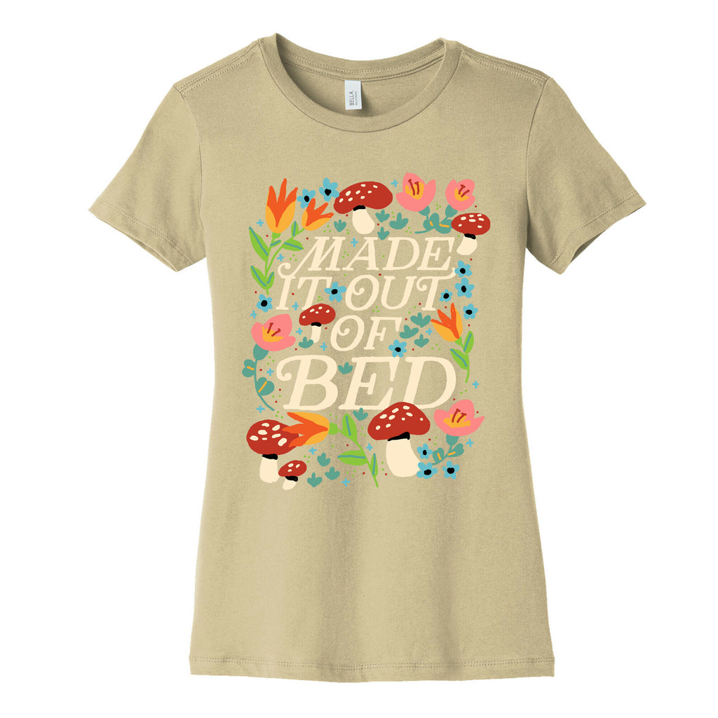 Made It Out Of Bed (Floral) Women's Cotton Tee