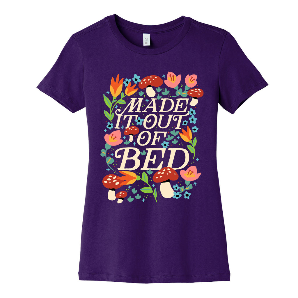 Made It Out Of Bed (Floral) Women's Cotton Tee