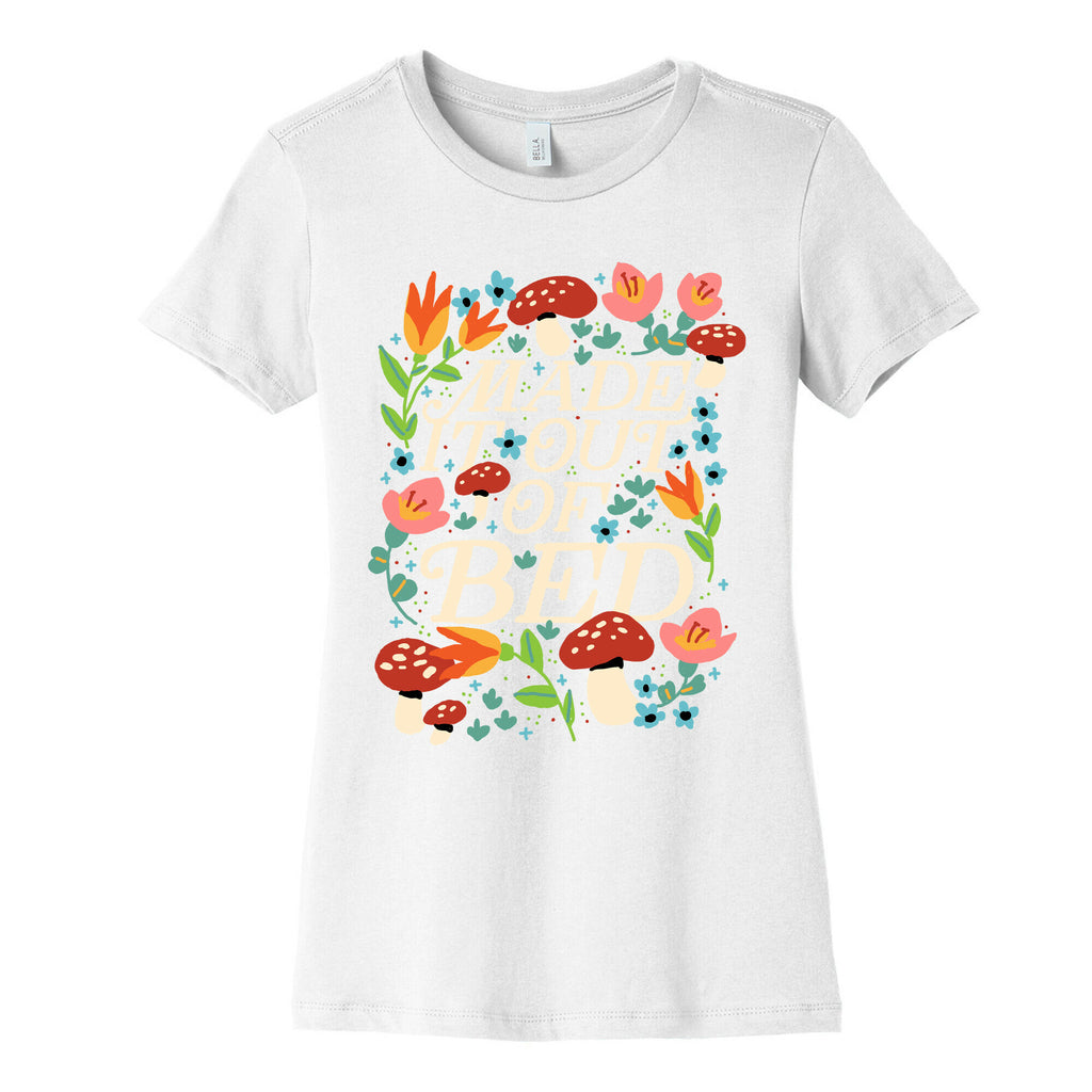 Made It Out Of Bed (Floral) Women's Cotton Tee