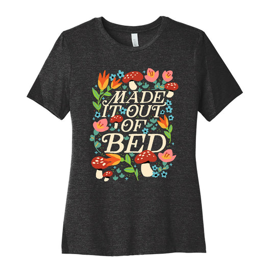 Made It Out Of Bed (Floral) Women's Cotton Tee