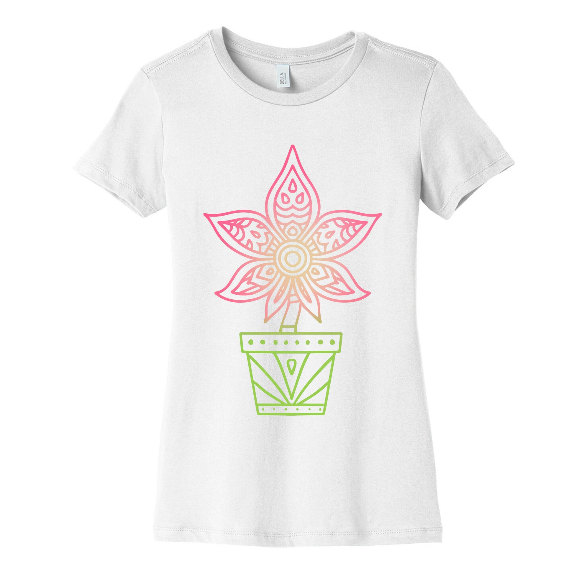 Mandala Weed Flower Women's Cotton Tee