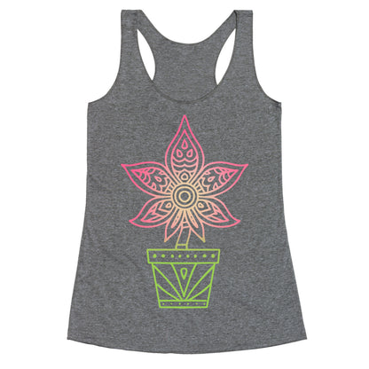 Mandala Weed Flower Racerback Tank