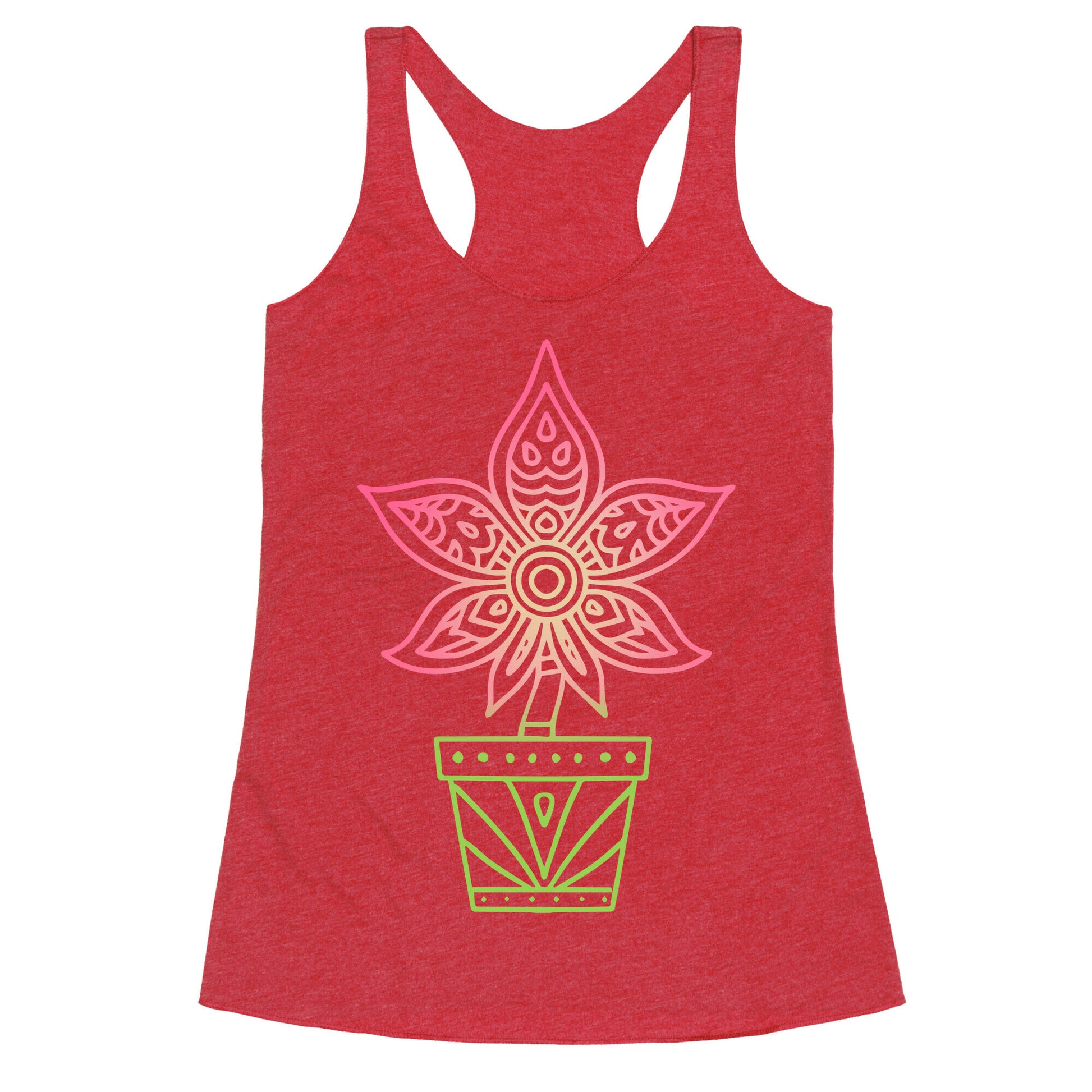 Mandala Weed Flower Racerback Tank