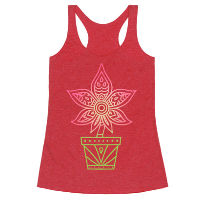 Mandala Weed Flower Racerback Tank