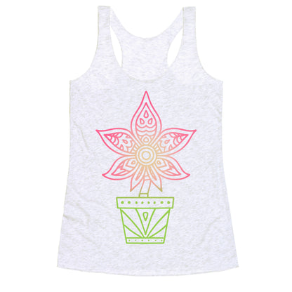 Mandala Weed Flower Racerback Tank