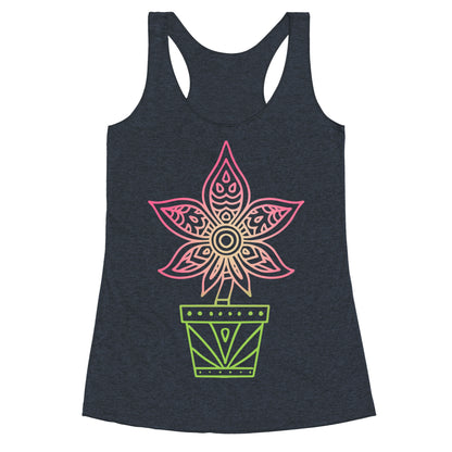 Mandala Weed Flower Racerback Tank