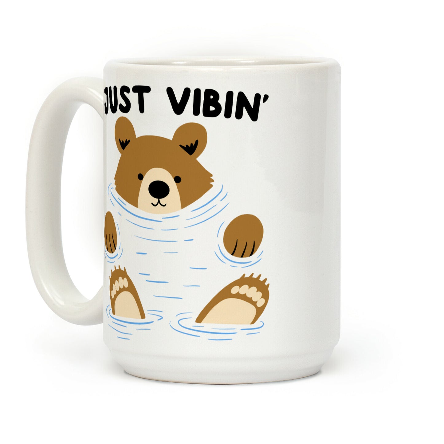 Just Vibin' River Bear Coffee Mug