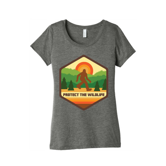 Protect The Wildlife (Bigfoot) Women's Triblend Tee