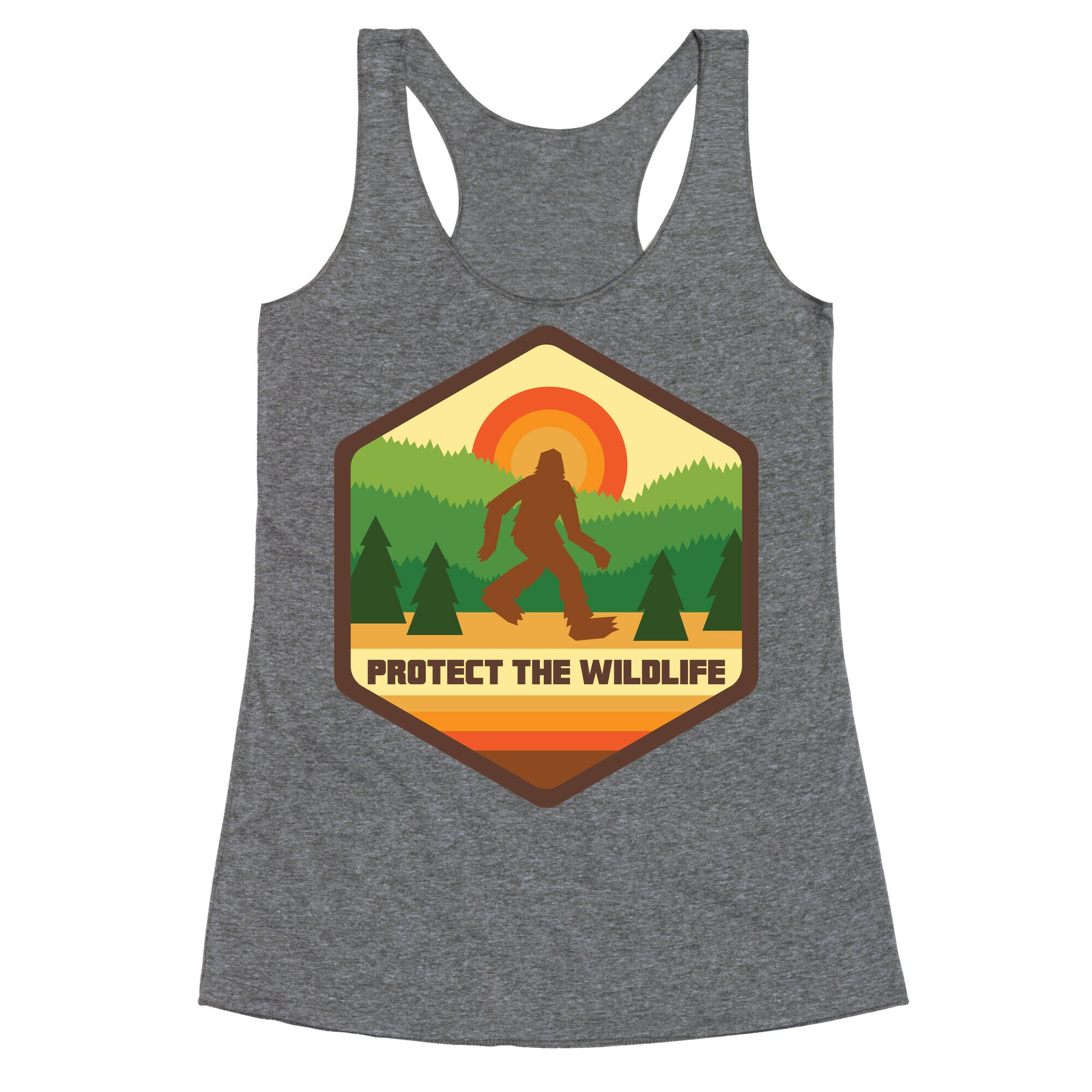 Protect The Wildlife (Bigfoot) Racerback Tank