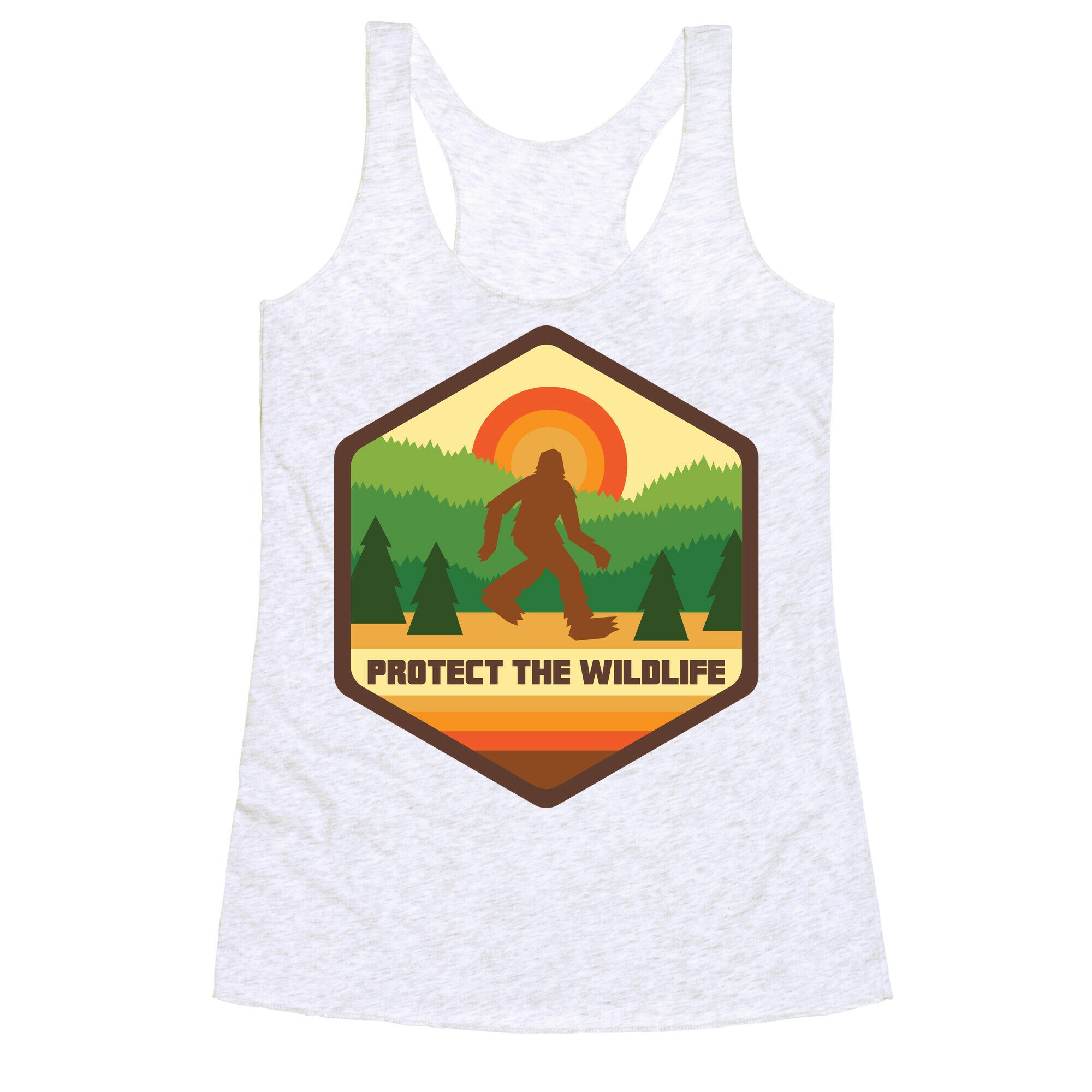Protect The Wildlife (Bigfoot) Racerback Tank