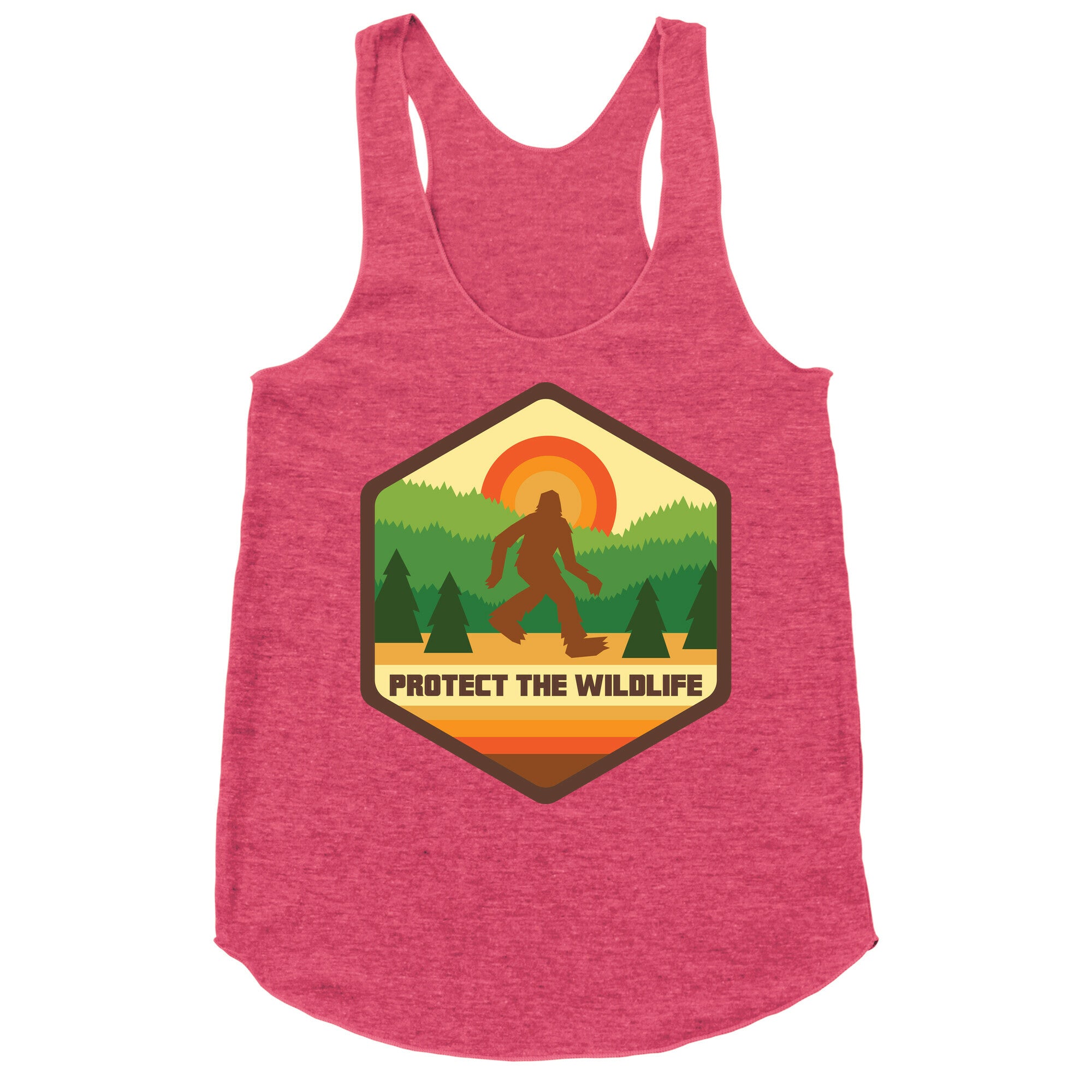 Protect The Wildlife (Bigfoot) Racerback Tank