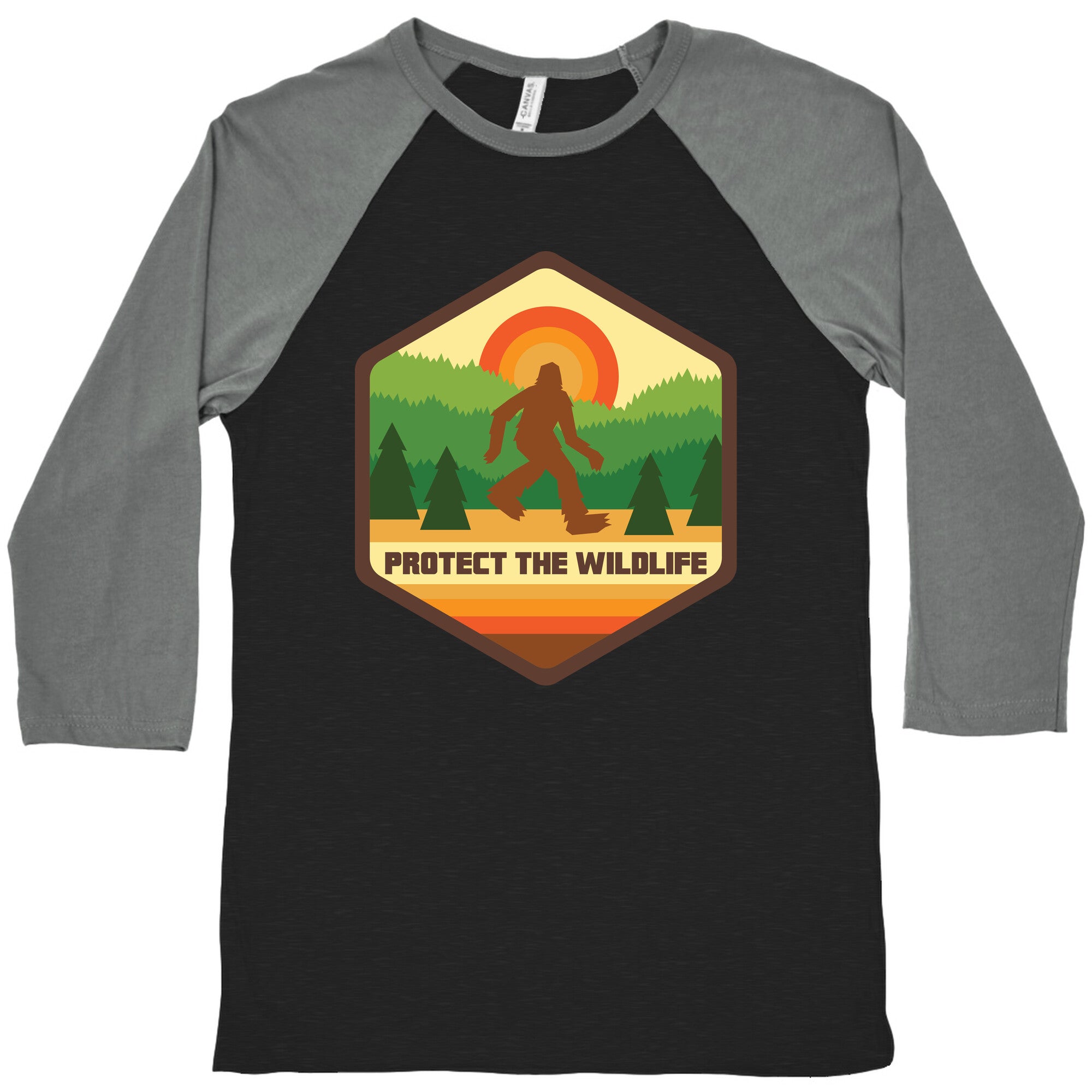 Protect The Wildlife (Bigfoot) Baseball Tee