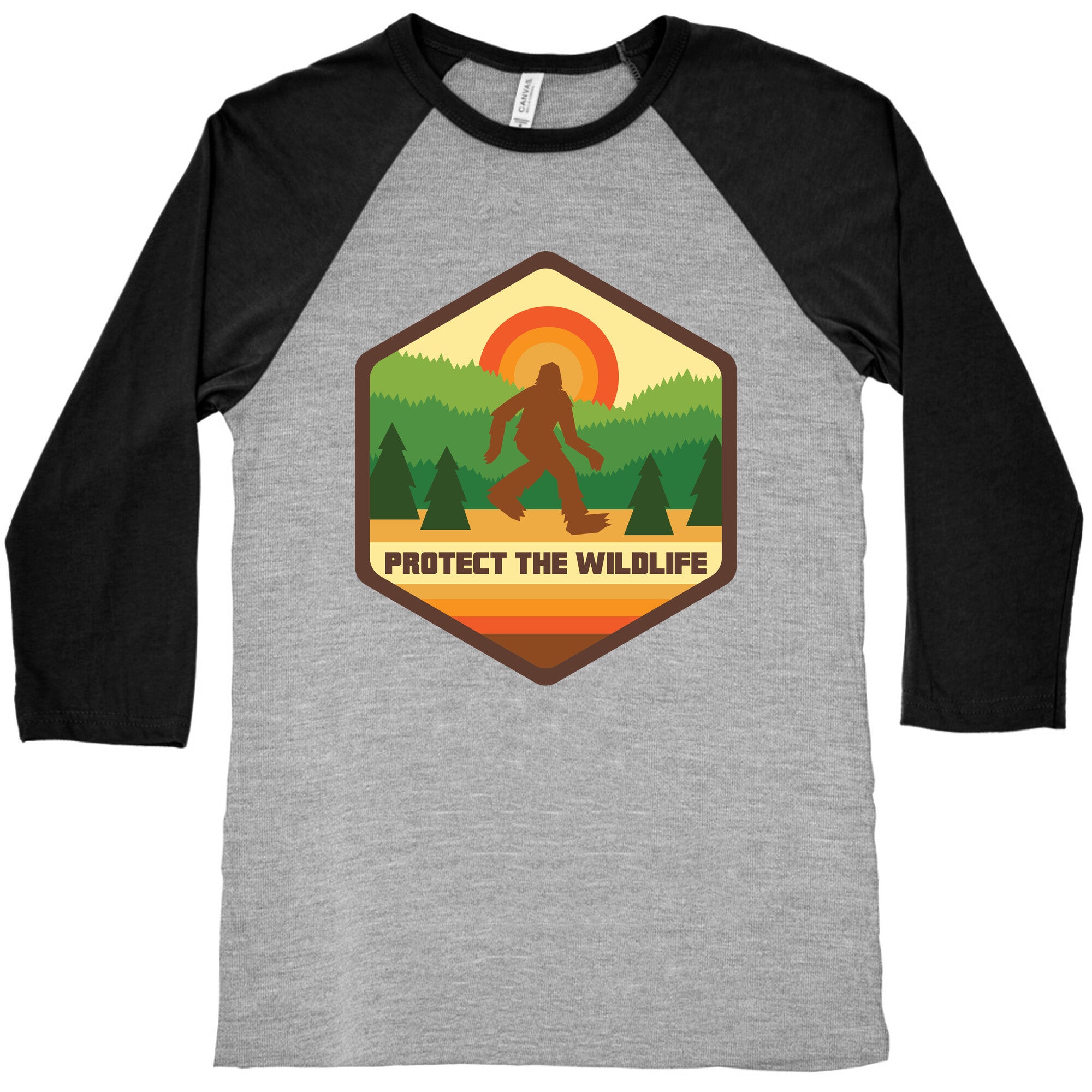 Protect The Wildlife (Bigfoot) Baseball Tee