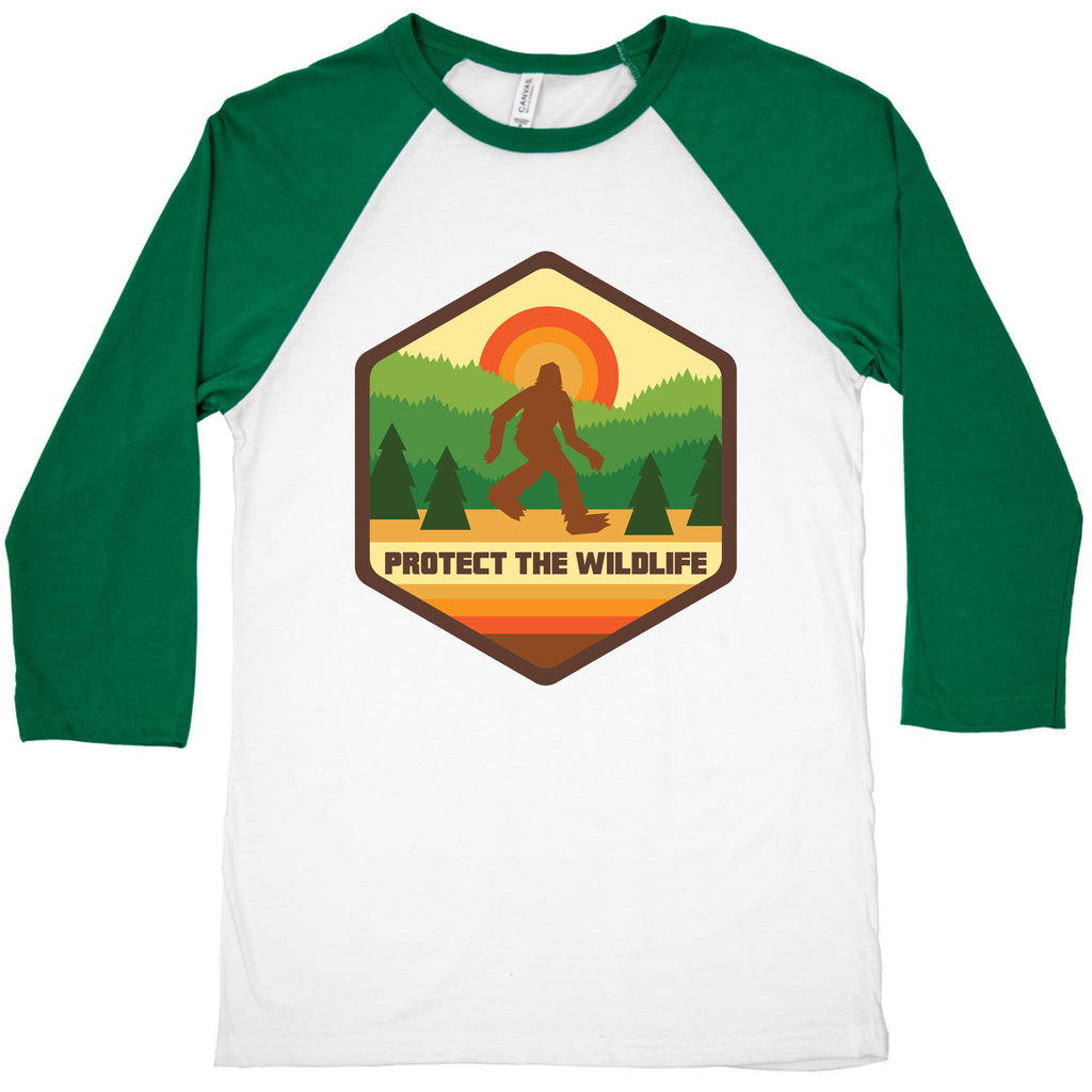 Protect The Wildlife (Bigfoot) Baseball Tee