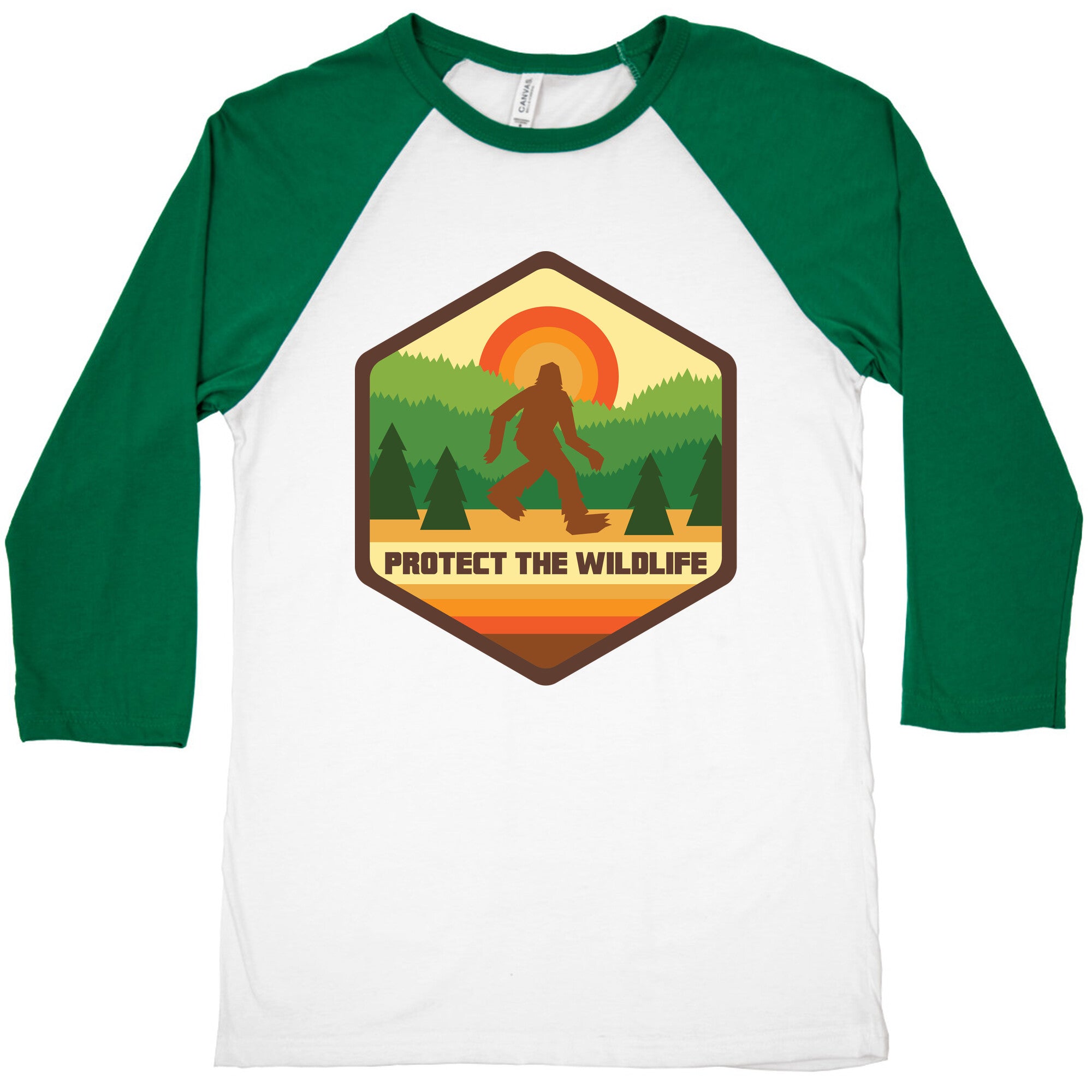 Protect The Wildlife (Bigfoot) Baseball Tee