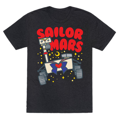 Sailor Mars Perseverance Parody White Print Unisex Triblend Tee