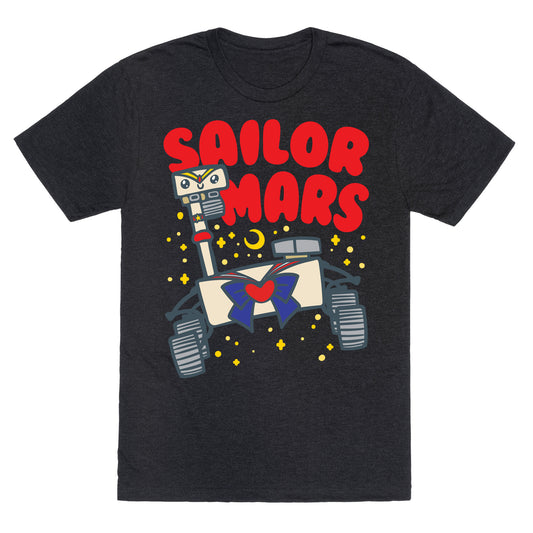 Sailor Mars Perseverance Parody White Print Unisex Triblend Tee