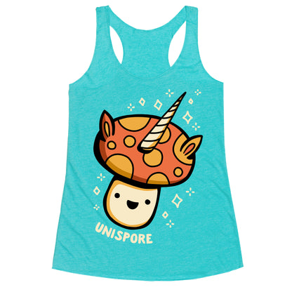 Unispore Unicorn Mushroom Racerback Tank