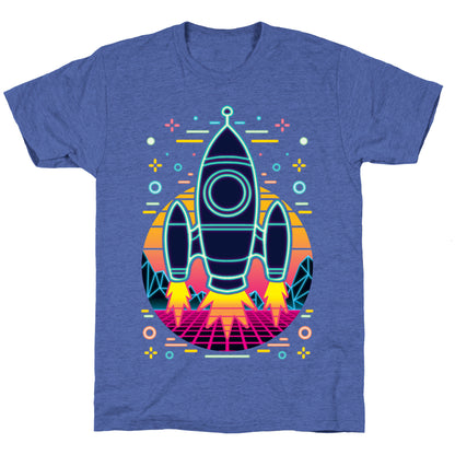 Synthwave Space Exploration Unisex Triblend Tee