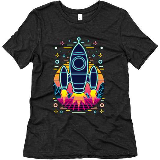 Synthwave Space Exploration Women's Triblend Tee