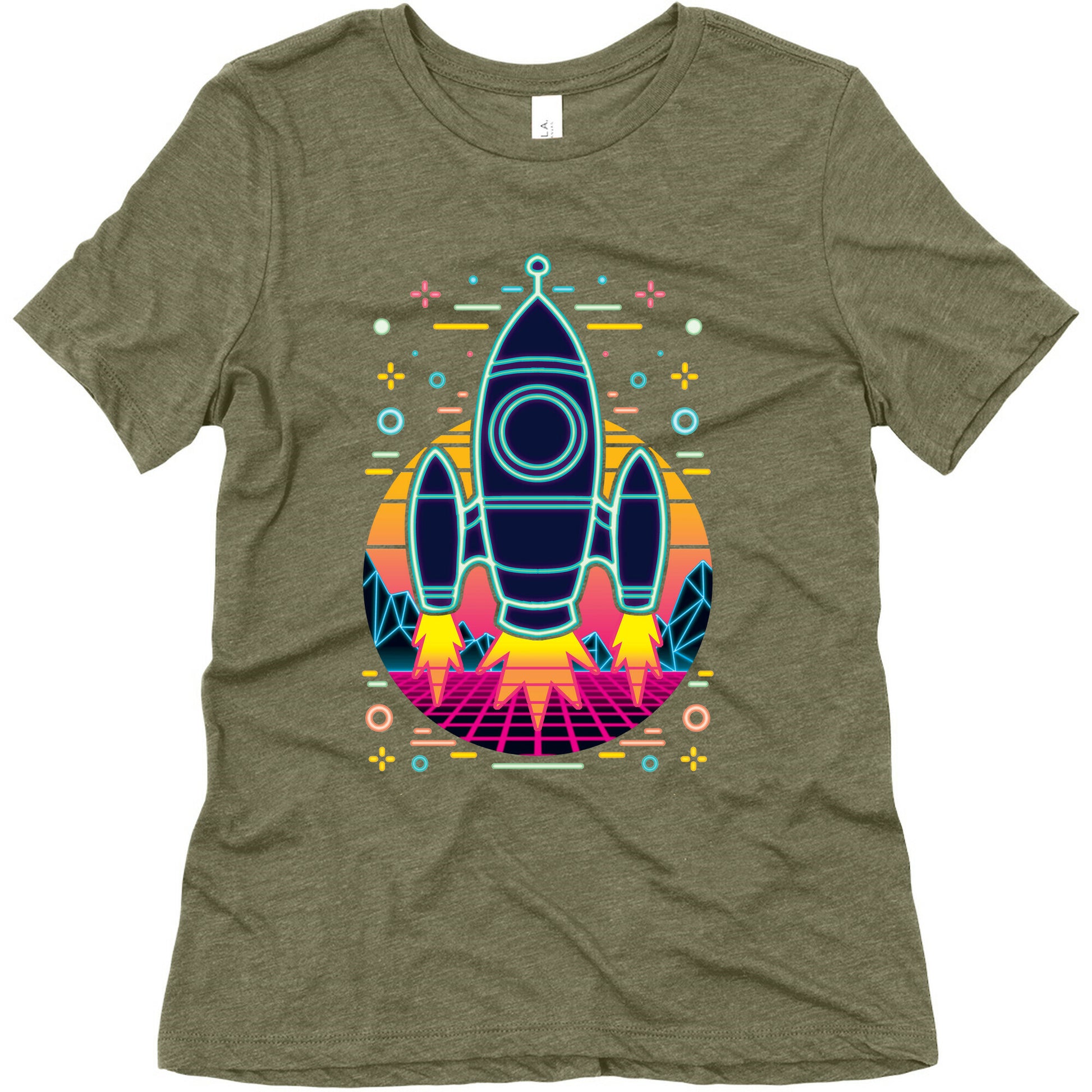 Synthwave Space Exploration Women's Triblend Tee