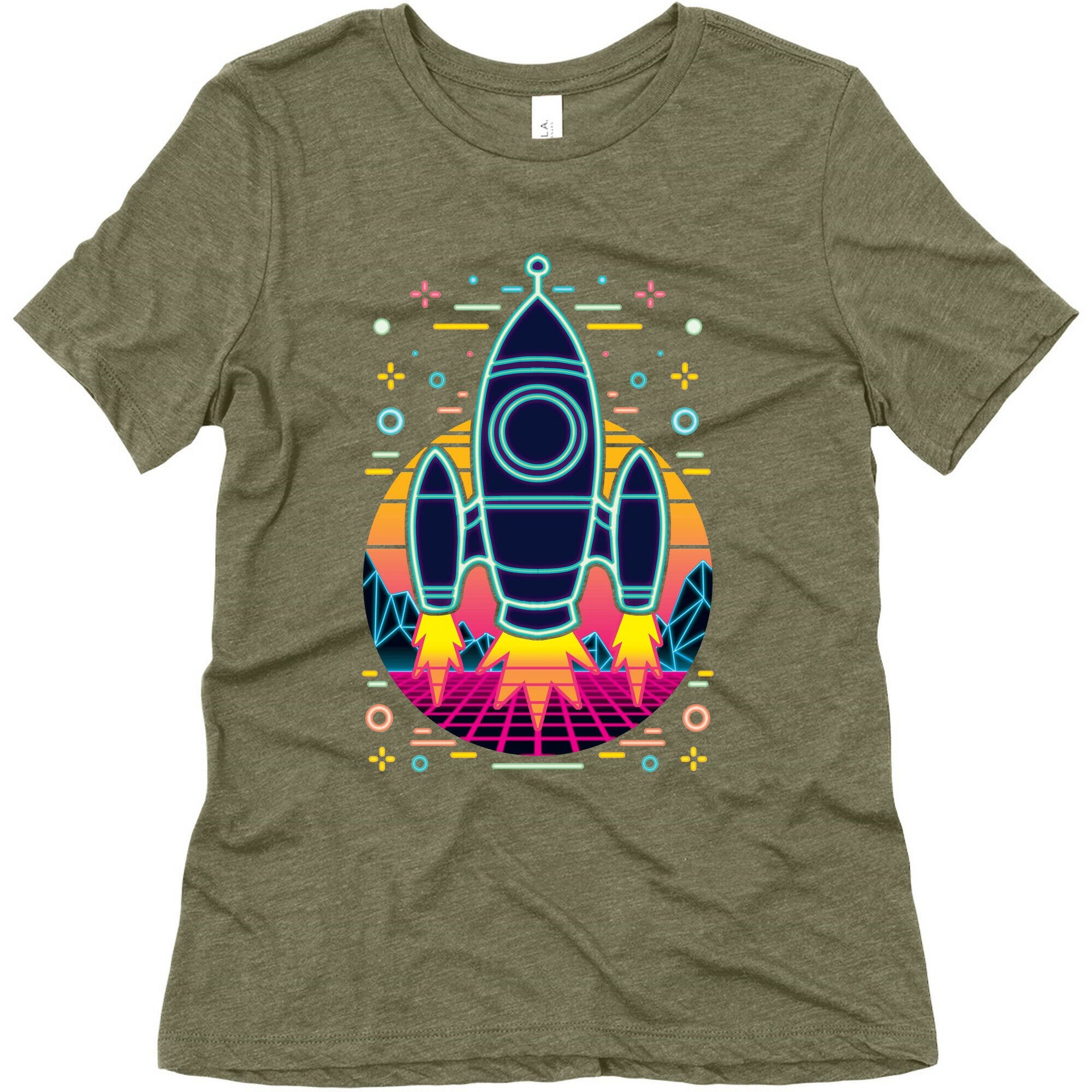 Synthwave Space Exploration Women's Triblend Tee
