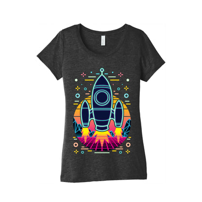 Synthwave Space Exploration Women's Triblend Tee