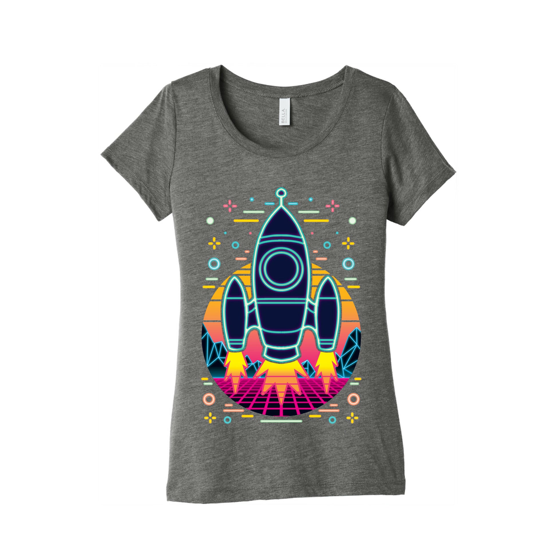 Synthwave Space Exploration Women's Triblend Tee