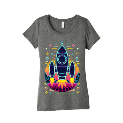 Synthwave Space Exploration Women's Triblend Tee