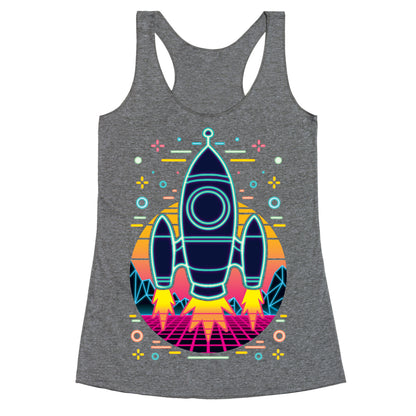 Synthwave Space Exploration Racerback Tank