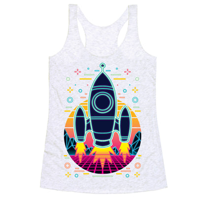 Synthwave Space Exploration Racerback Tank