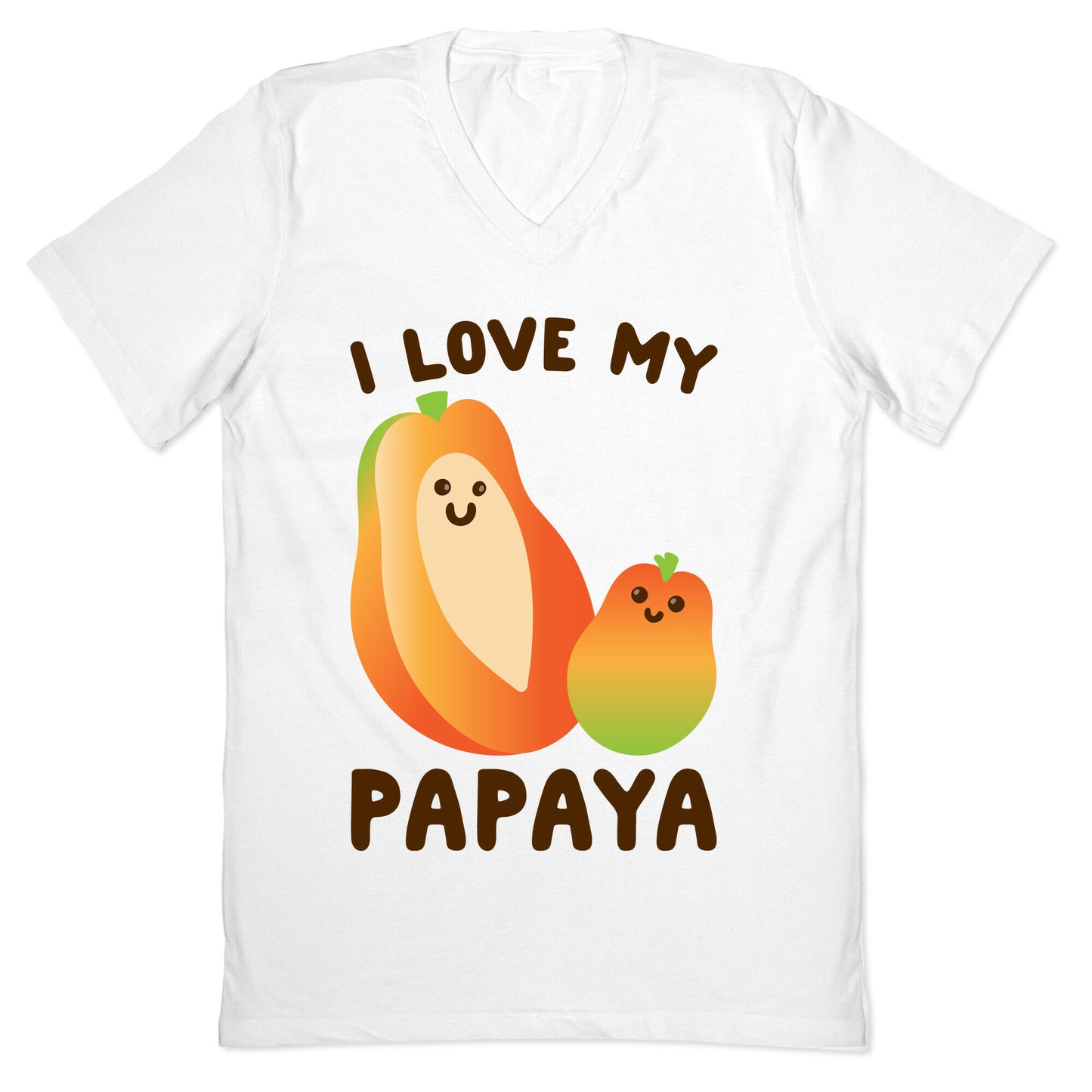 I Love My Papaya  V-Neck