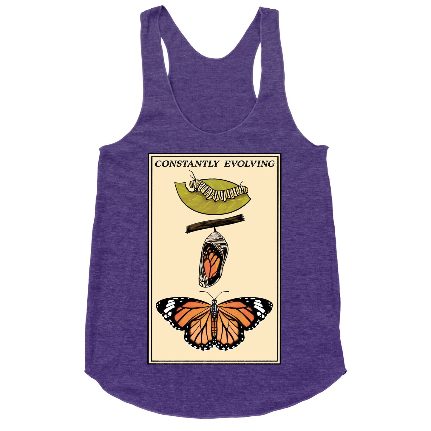 Constantly Evolving Monarch Butterfly Racerback Tank