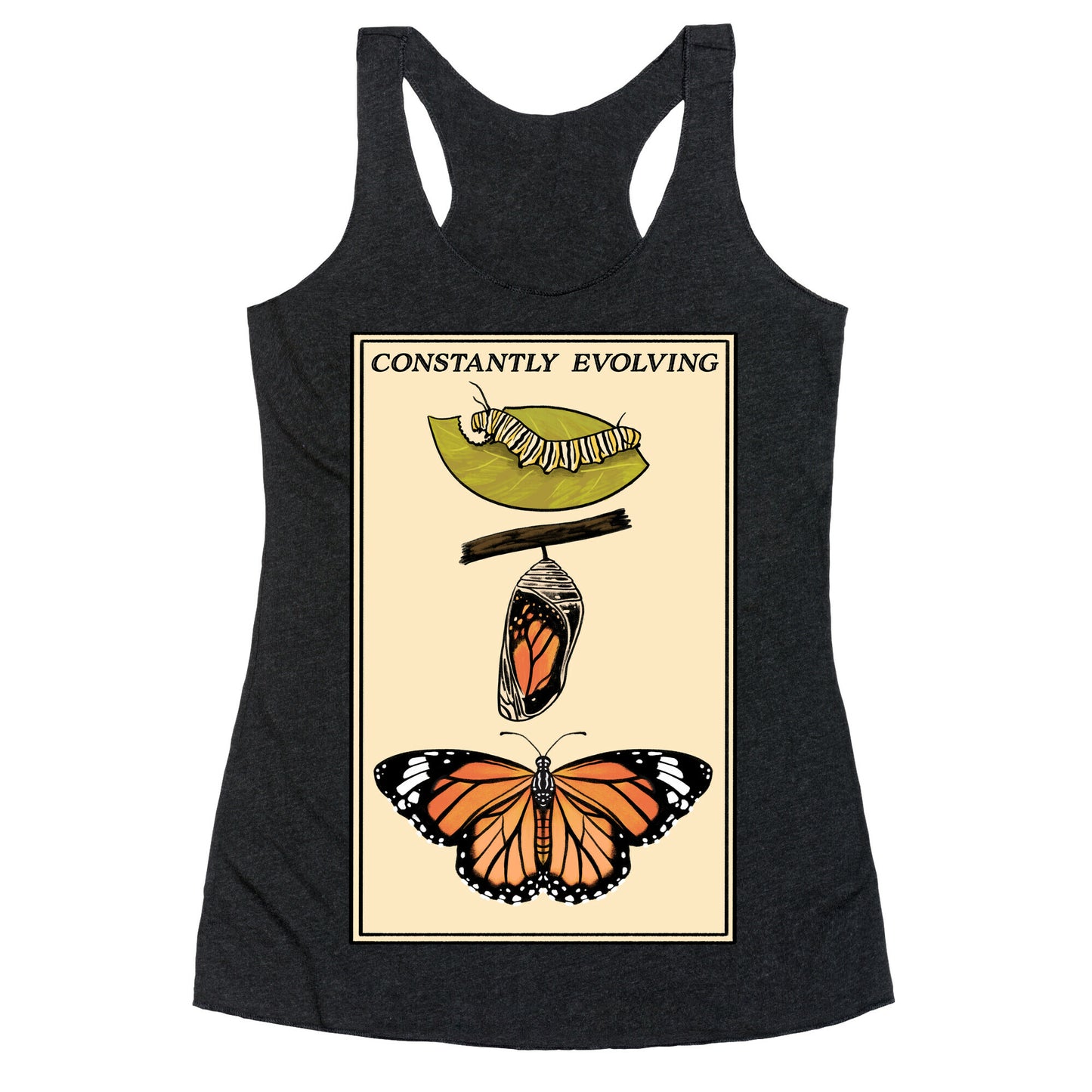 Constantly Evolving Monarch Butterfly Racerback Tank
