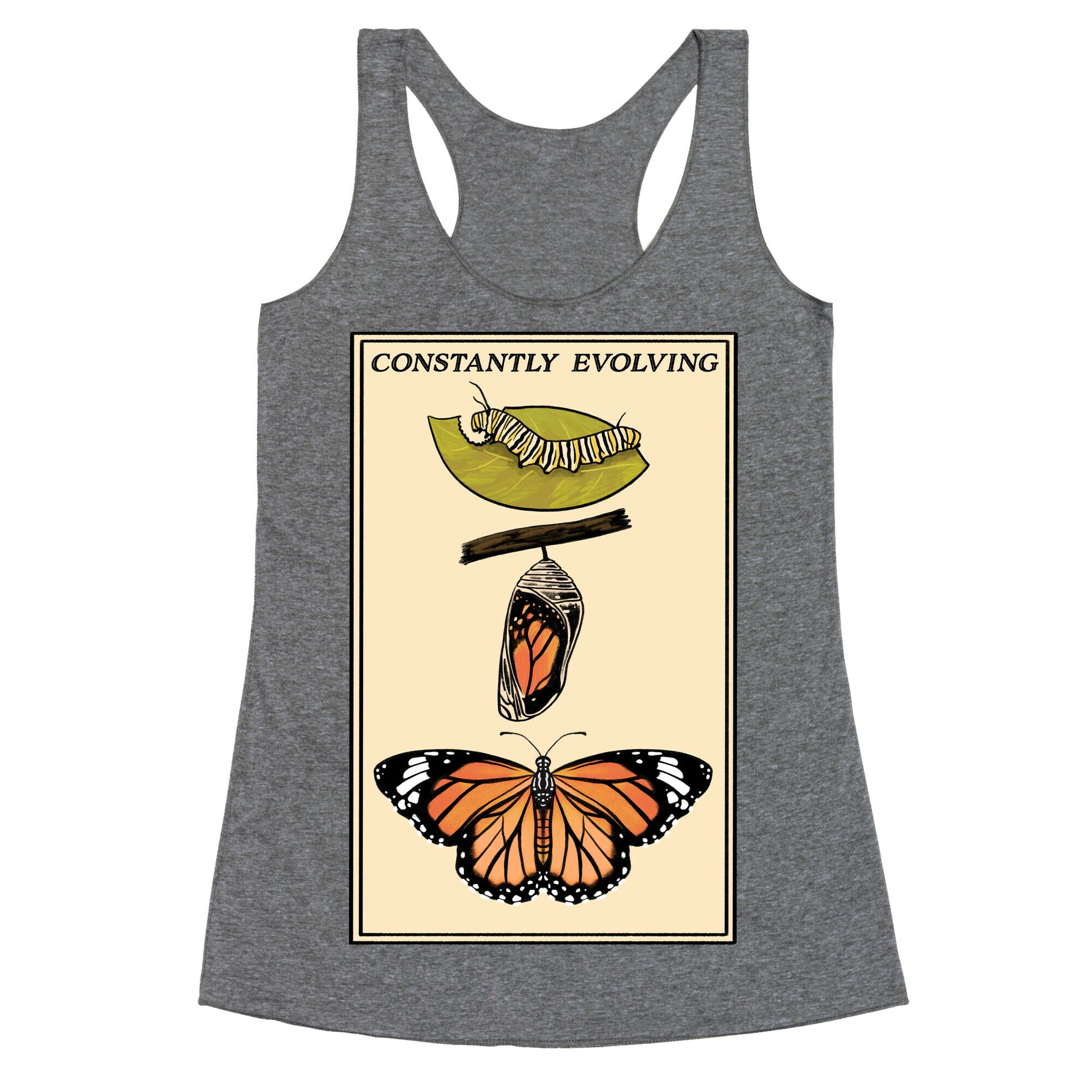 Constantly Evolving Monarch Butterfly Racerback Tank